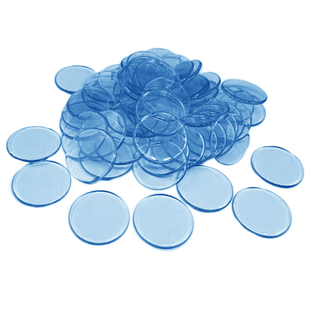 100pcs Poker Chips Coins Casino Supply Family Games Accs Blue Blue