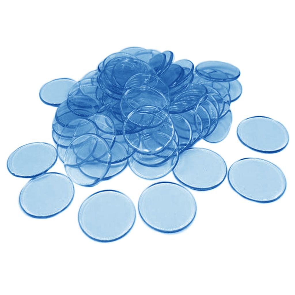 100pcs Poker Chips Coins Casino Supply Family Games Accs Blue Blue
