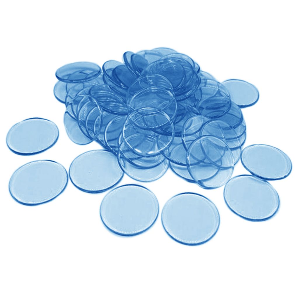 100pcs Poker Chips Coins Casino Supply Family Games Accs Blue Blue