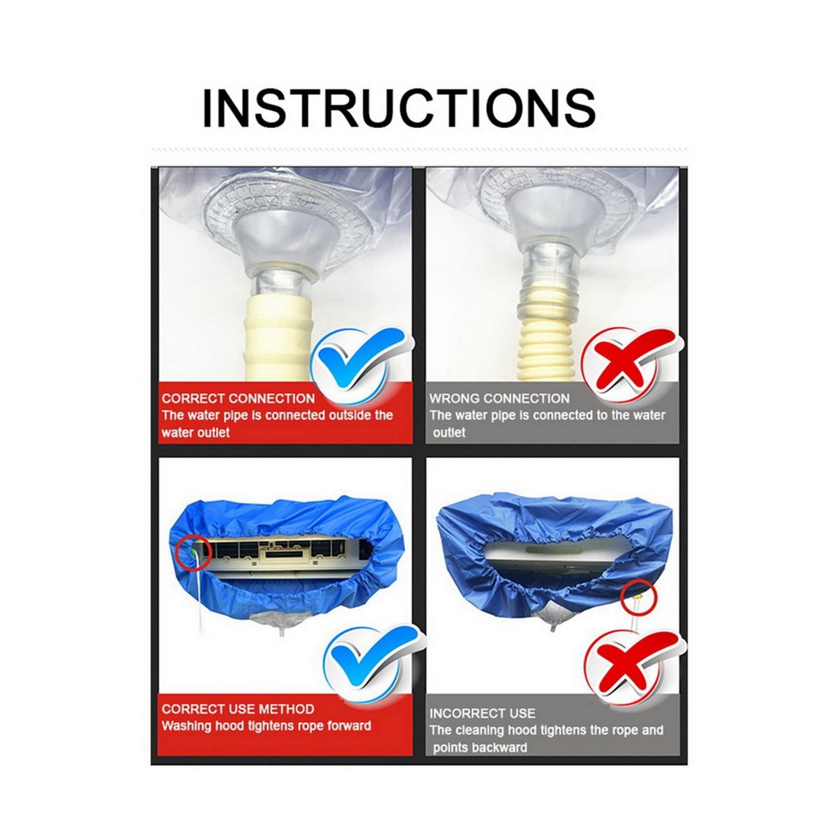 3.2M Air Conditioner Cleaning Cover Double Layer