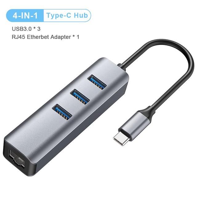 Usb C Hub Gigabit Ethernet Rj45 Lan Adapter Usb Type C To
