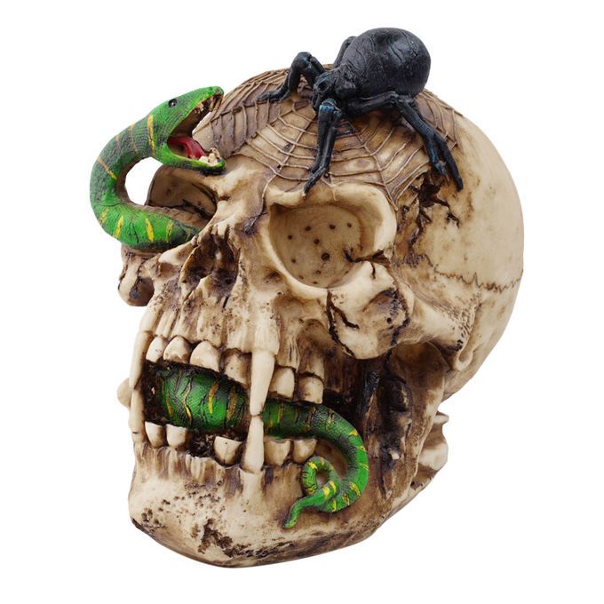 Art Skull Sculpture Ornament Figurine Statue Photo Props Halloween