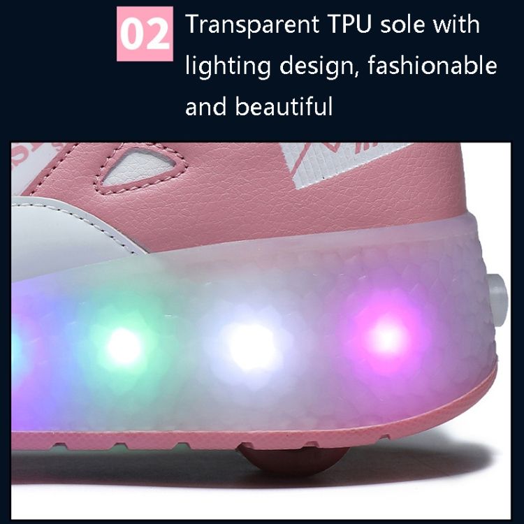 E68 Light Wheel Children Skating Shoes, Size: 30