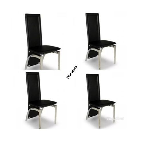 Dining Leather Chair Black - 4pairs (Lagos Delivery Only)