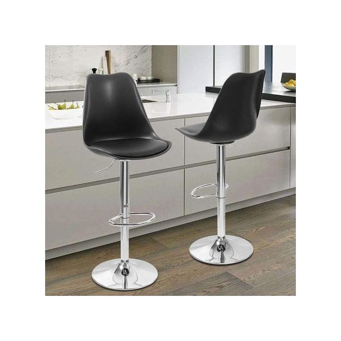 High Class 360° Swivel Bar Stool-Set Of 2