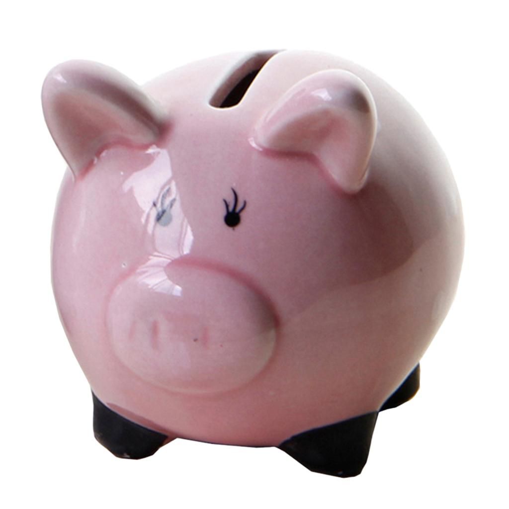 Cute Cartoon Animal Design Ceramic Money Saving Bank Pink Pig Pink Pig