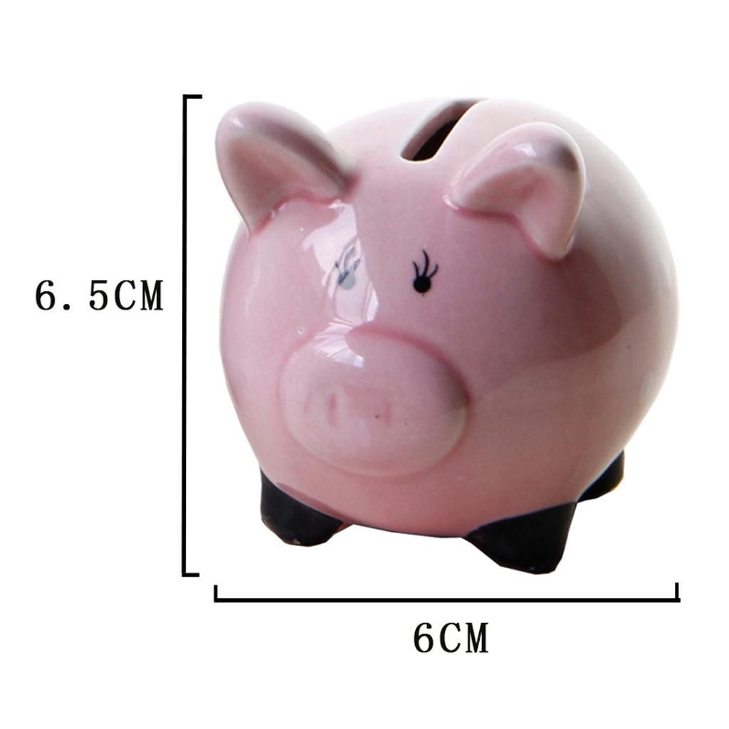 Cute Cartoon Animal Design Ceramic Money Saving Bank Pink Pig Pink Pig