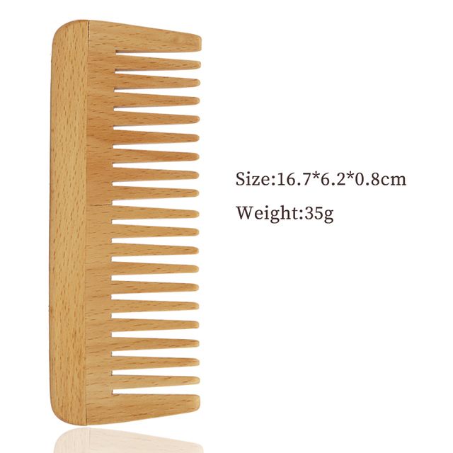 Wood Wide Tooth Hair Comb