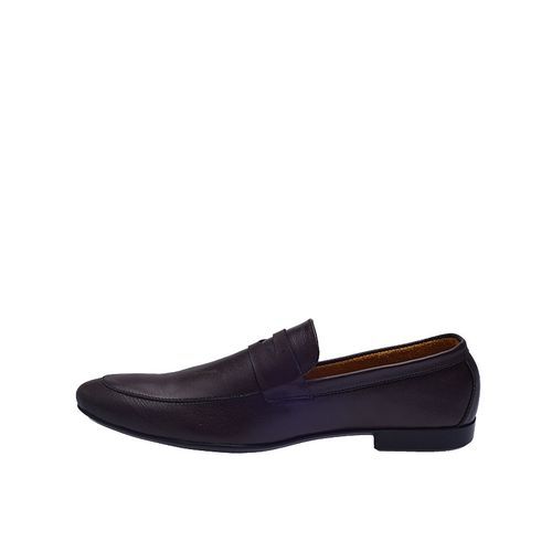 Formal Slip-on Shoes With Belt Detail - Brown