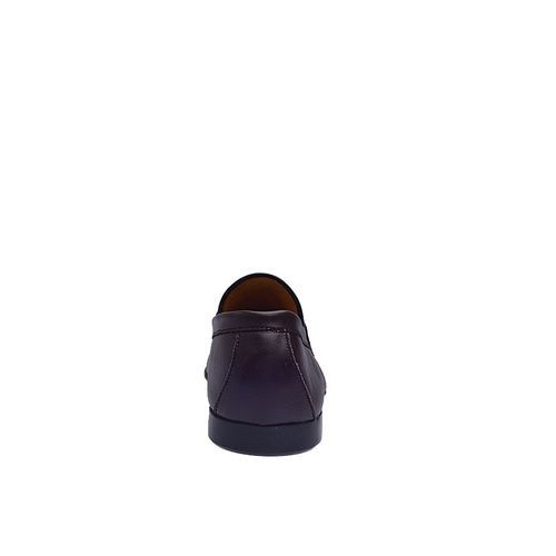 Formal Slip-on Shoes With Belt Detail - Brown