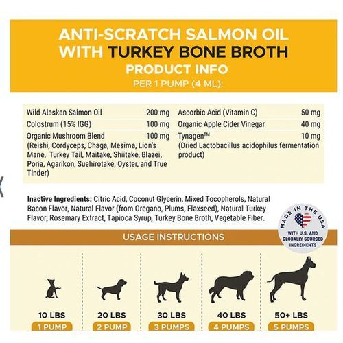 Anti-Scratch,Salmon Oil 16 Oz 473ml