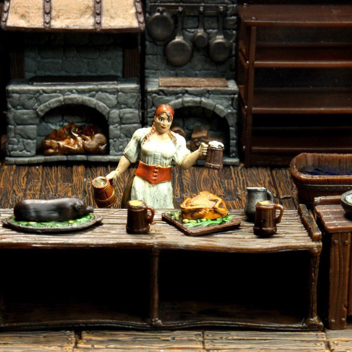 WarLock Tiles Kitchen Accessories Mini Action Figure Scene Decor
