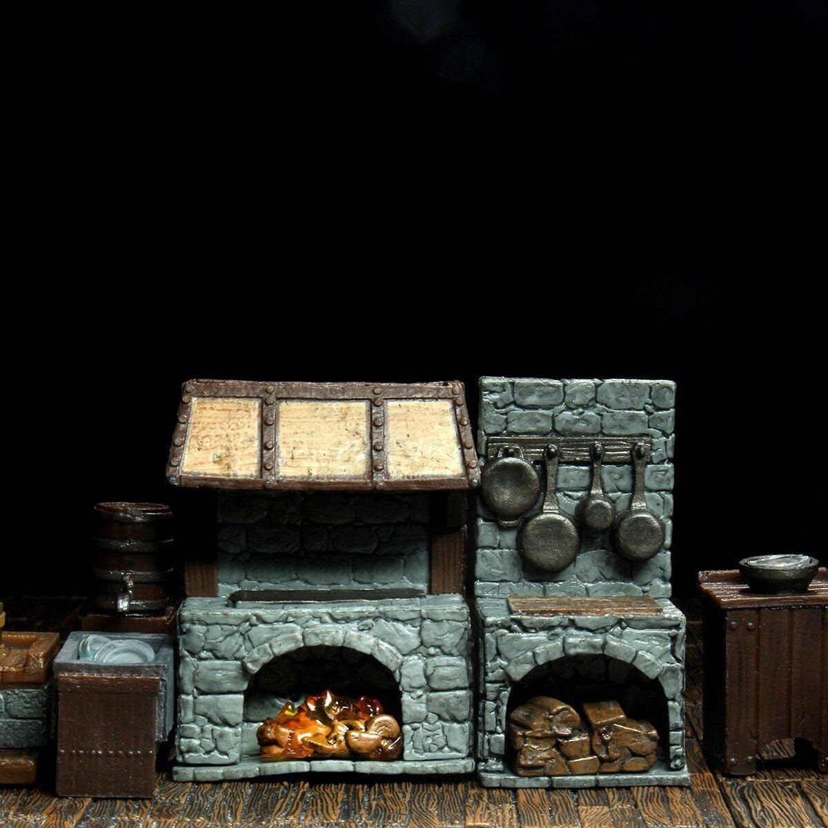 WarLock Tiles Kitchen Accessories Mini Action Figure Scene Decor