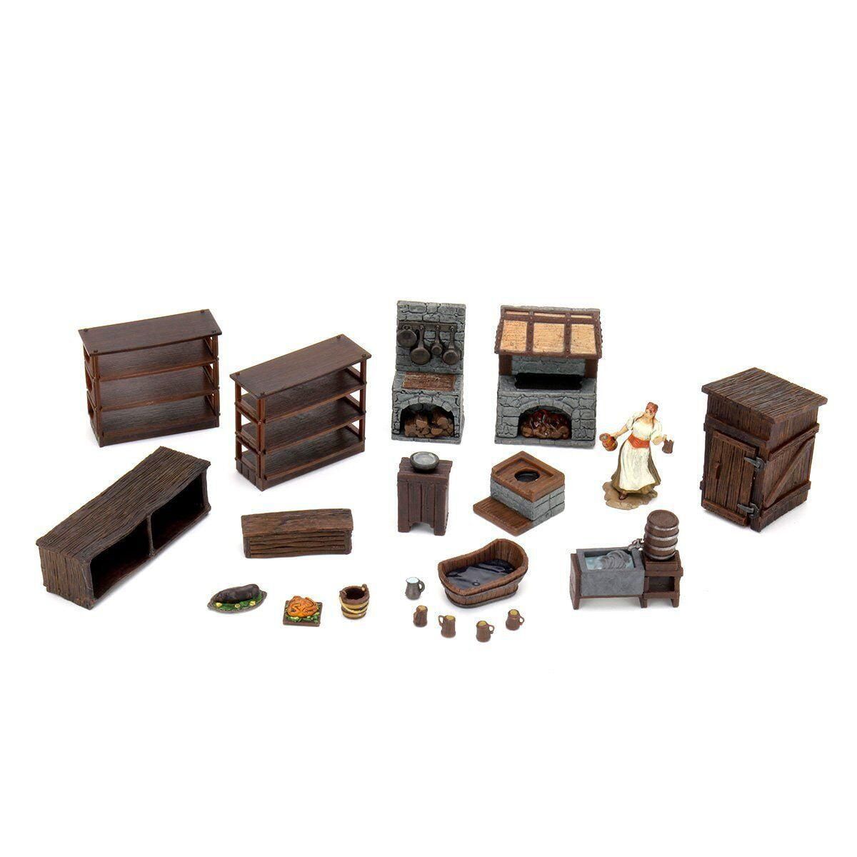 WarLock Tiles Kitchen Accessories Mini Action Figure Scene Decor