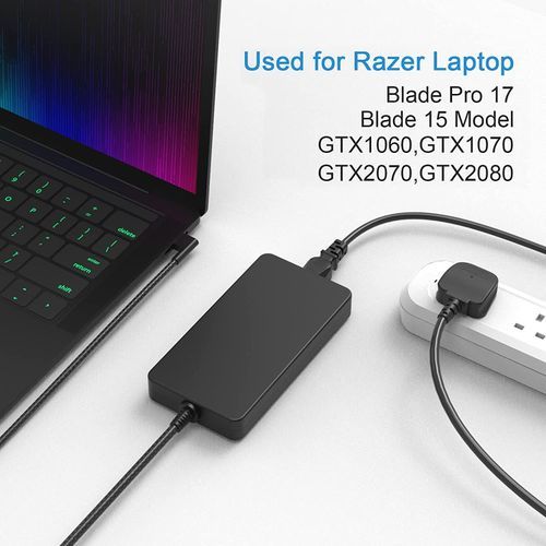 Laptop Charger 230W 19.5V 11.8A RC30-0248 AC Adapter Power Supply For Razer Blade Pro 17/4K Laptop And Razer Blade 15 W/GTX1060/GTX1070/RTX2070/RTX2080