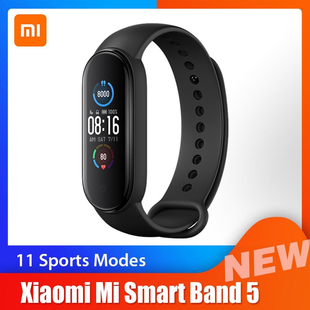 Xiaomi Mi Smart Band 5 Dynamic Color AMOLED  Screen 11 Sports Modes Magnetic Charge BT 5.0 14 Days Standby Remote Camera Fitness Sports Health Tracker Bracelet