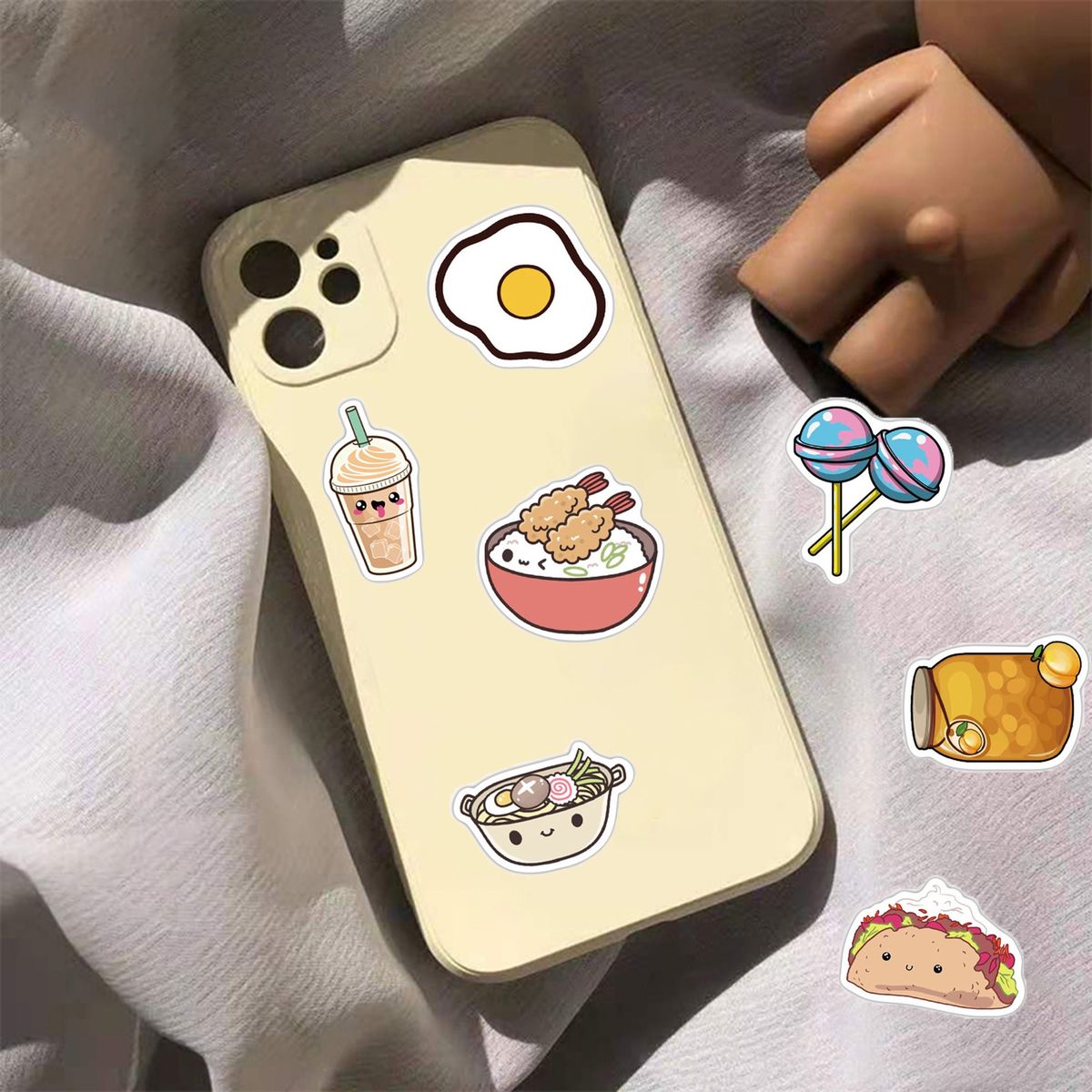 50PcsSet Laptop Stickers Cartoon Food Graffiti Decal F