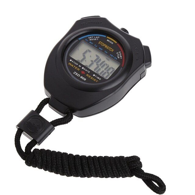 Handheld Digital Lcd Sports Stopwatch Chronograph Counter