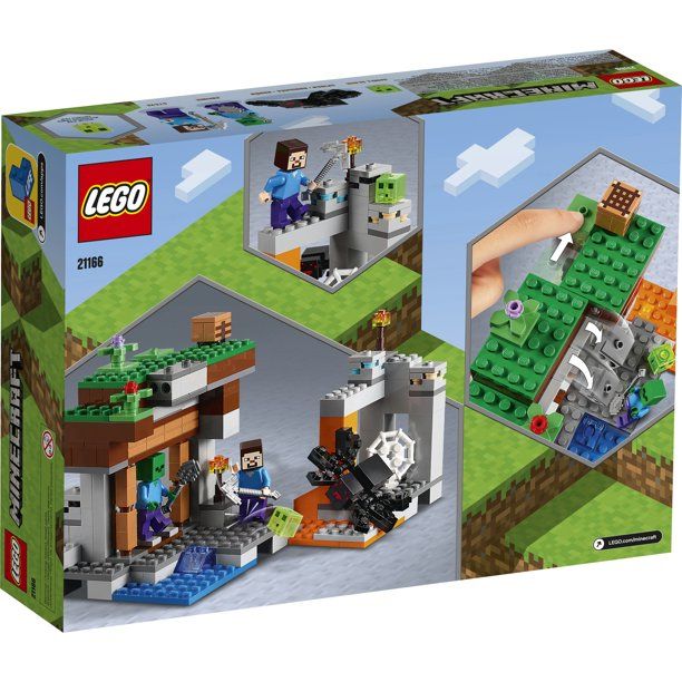 Minecraft The Abandoned Mine 21166 Zombie Cave Battle Playset With Minecraft Action Figures And A Toy Spider (248 Pieces)