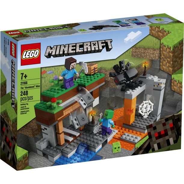 Minecraft The Abandoned Mine 21166 Zombie Cave Battle Playset With Minecraft Action Figures And A Toy Spider (248 Pieces)