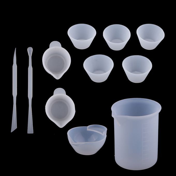 11xset Reusable Mixing Measuring Cups Stirrer Epoxy Resin Jewelry Diy
