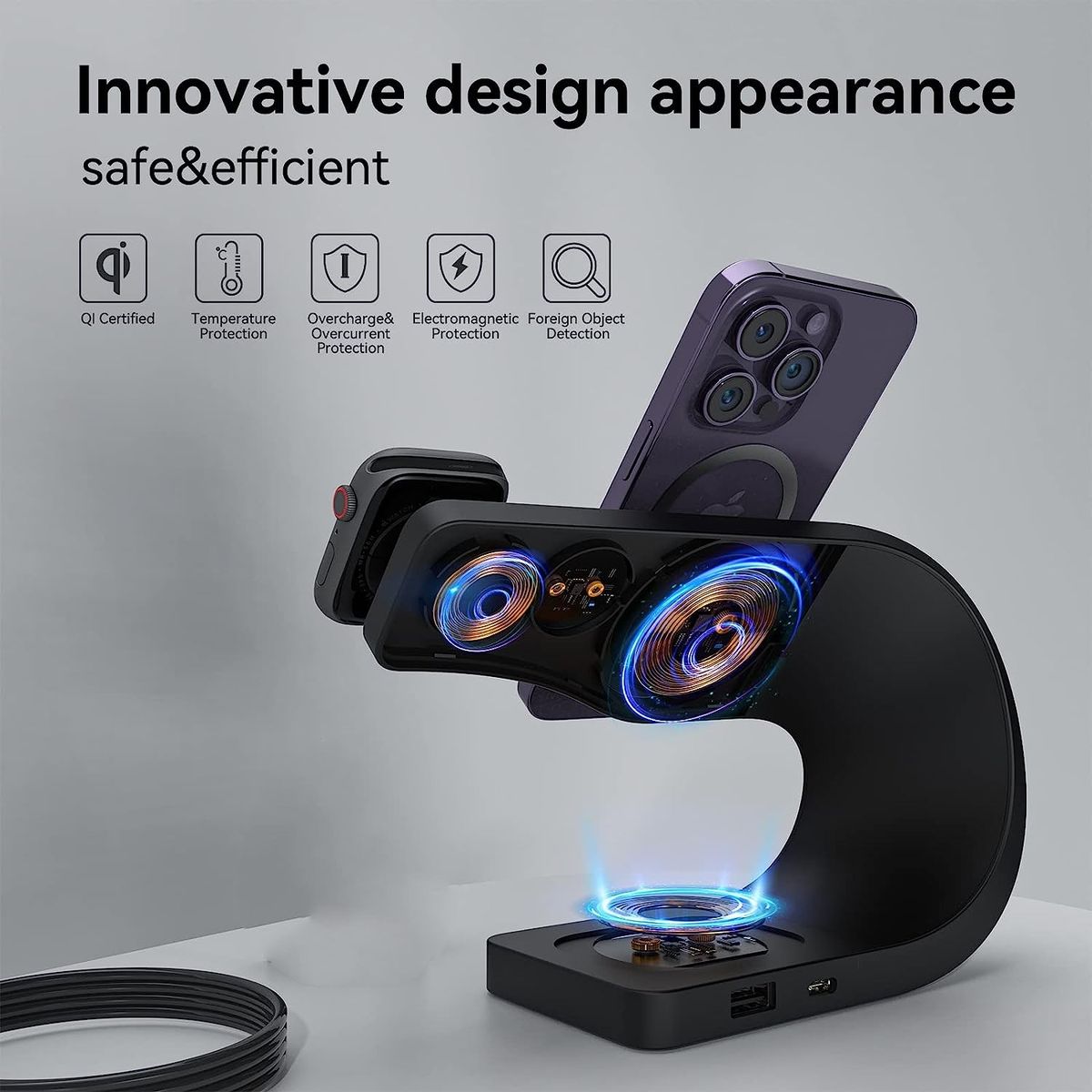 Wireless Charger For Phones Apple Watch & AirPods