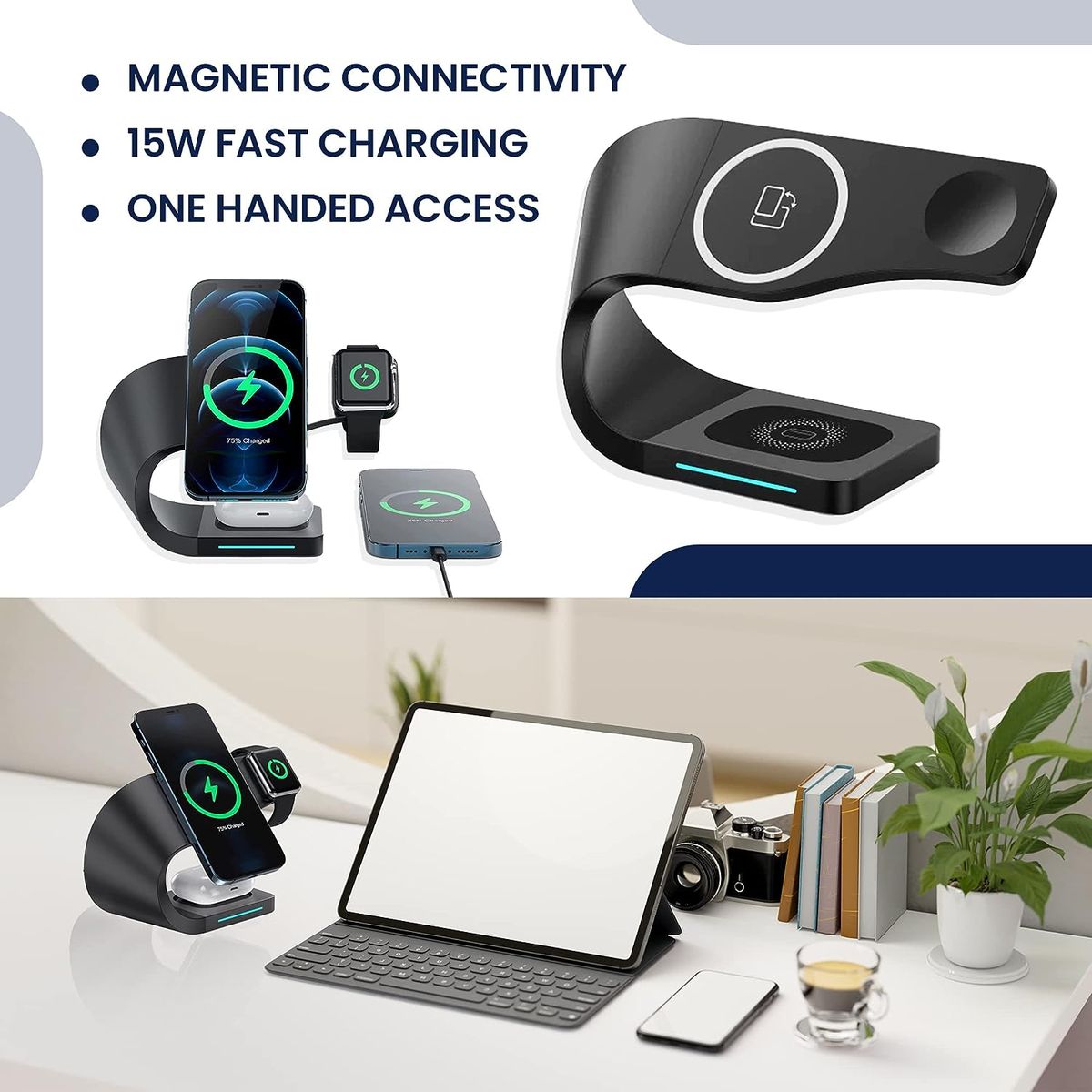 Wireless Charger For Phones Apple Watch & AirPods