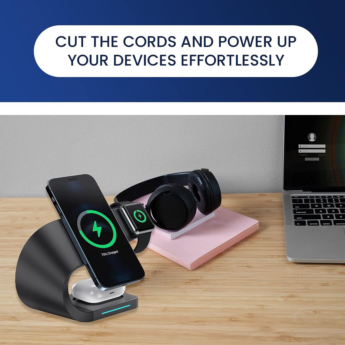 Wireless Charger For Phones Apple Watch & AirPods