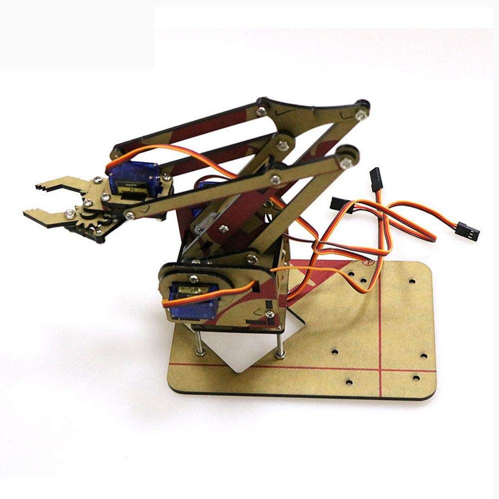 4 DOF Acrylic Unassembled DIY Robot Arm DIY Kit For Arduino Maker Learning SG90 Servo
