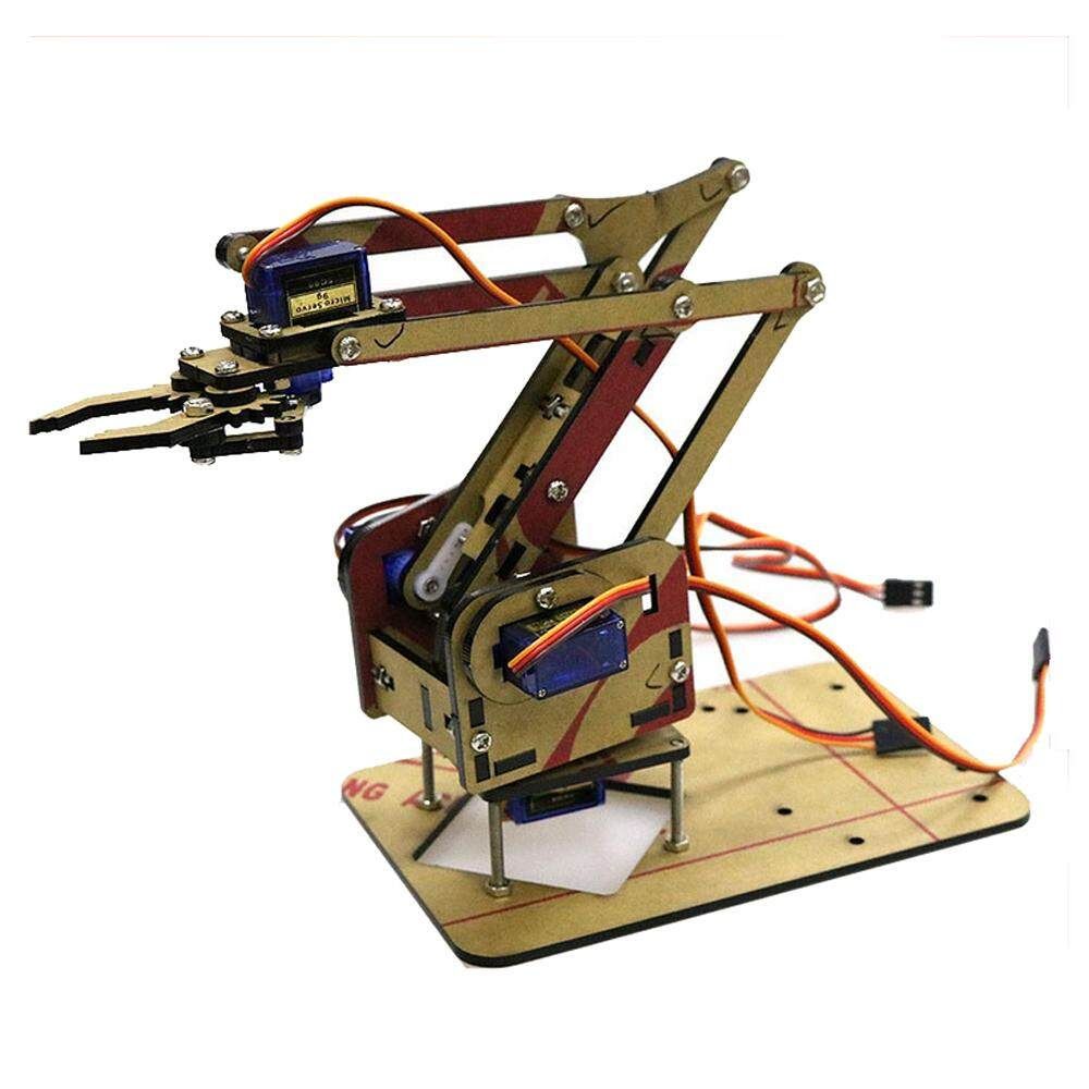 4 DOF Acrylic Unassembled DIY Robot Arm DIY Kit For Arduino Maker Learning SG90 Servo