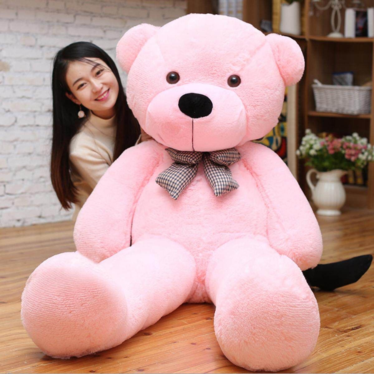 2M Teddy Bears Giant Huge Cuddly Stuffed Plush Animal Doll Brown Christmas Gift Pink 60cm Pink 60cm
