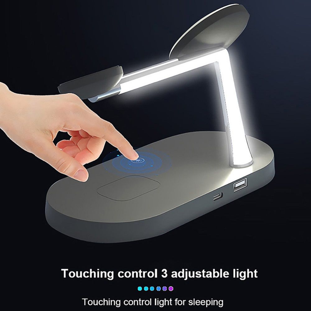 (Type 01 Black)3 In 1 Magnetic Wireless Charger Stand 15W Fast Charging Station For IPhone 13 12 Pro Max Airpods Pro Apple Watch SE 6 5 4 3 2 GRE