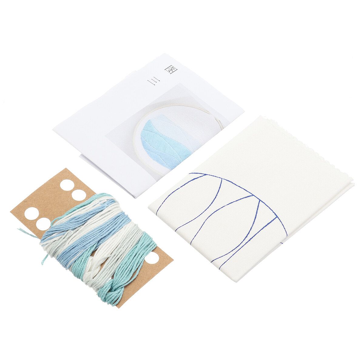 DIY Embroidery Starter Kit Sun Pattern Cross Stitch Needlework Without Hoop #3