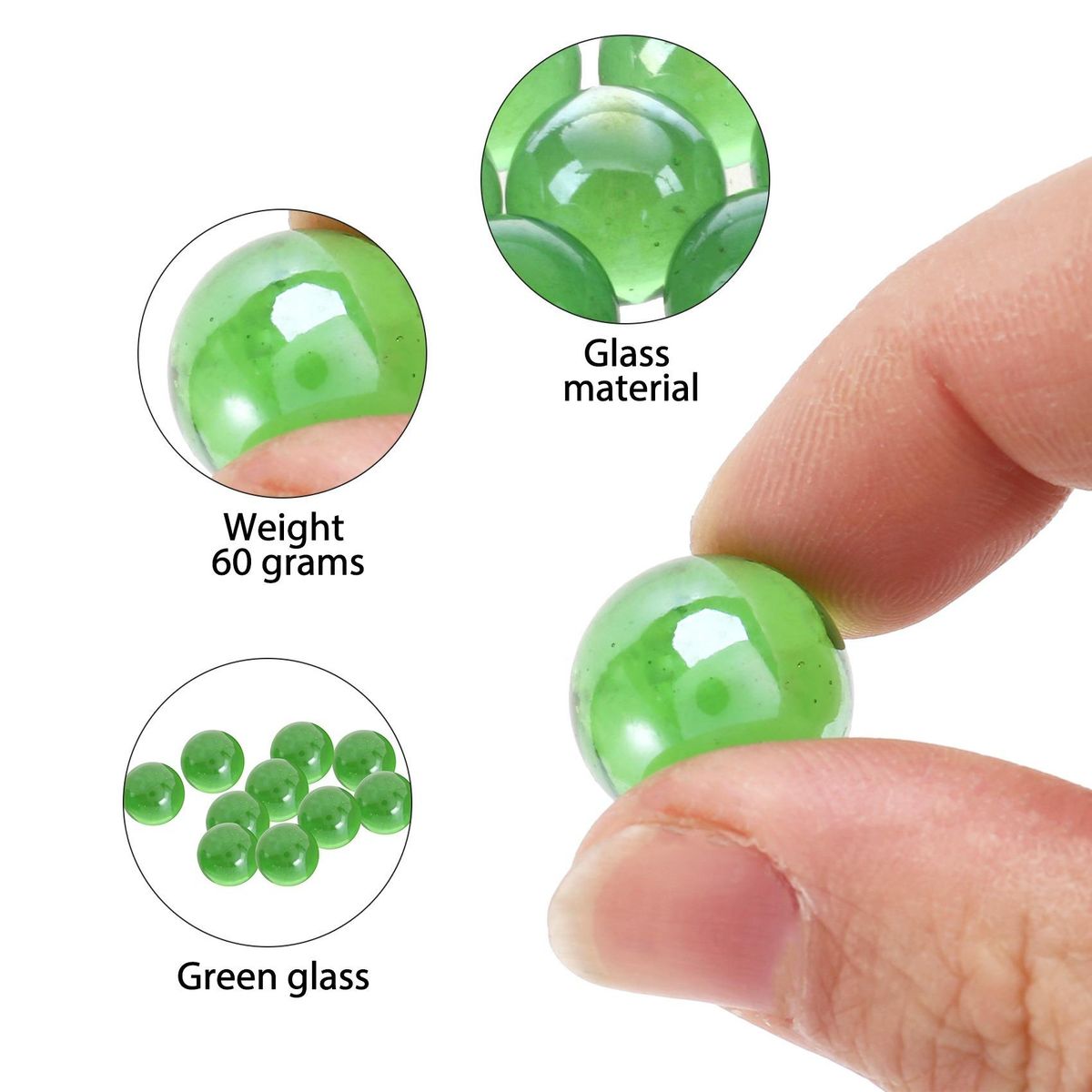 10 Pcs Marbles 16mm glass marbles Knicker glass balls decoration color nuggets toy green