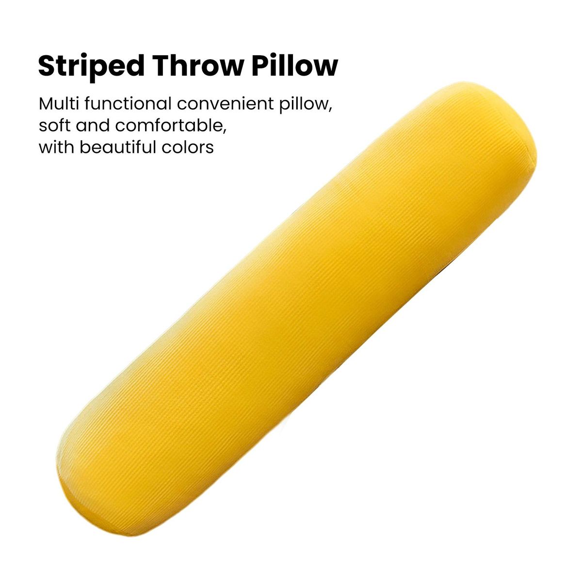 Sofa Plush Cushion Plush Cylindrical Throw Pillow Stuffed Toy Yellow