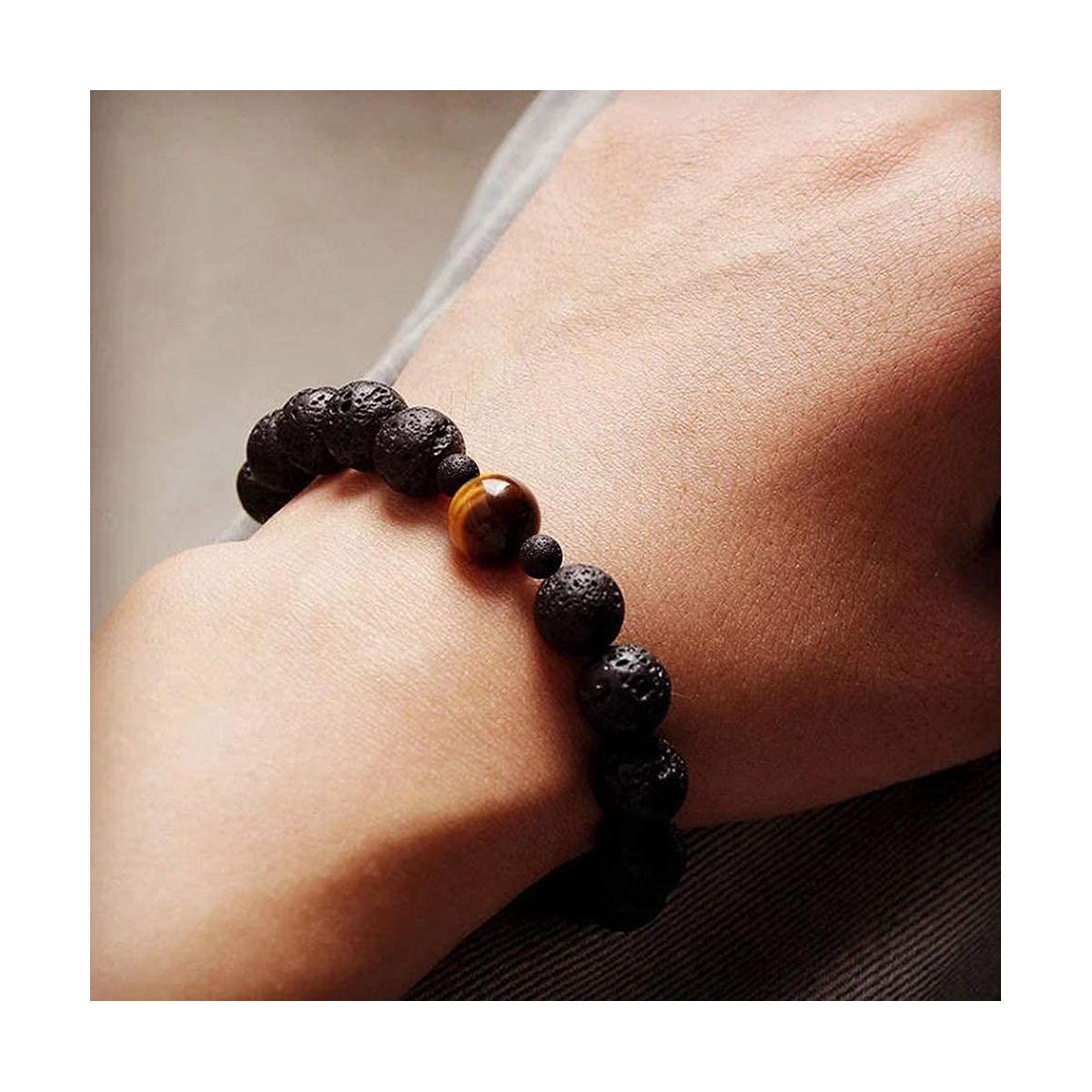 Lava Beads Kit Lava  Rock Beads Chakra Beads Spacers Beads Essential Oils Bracelet Neck Jewelry Making