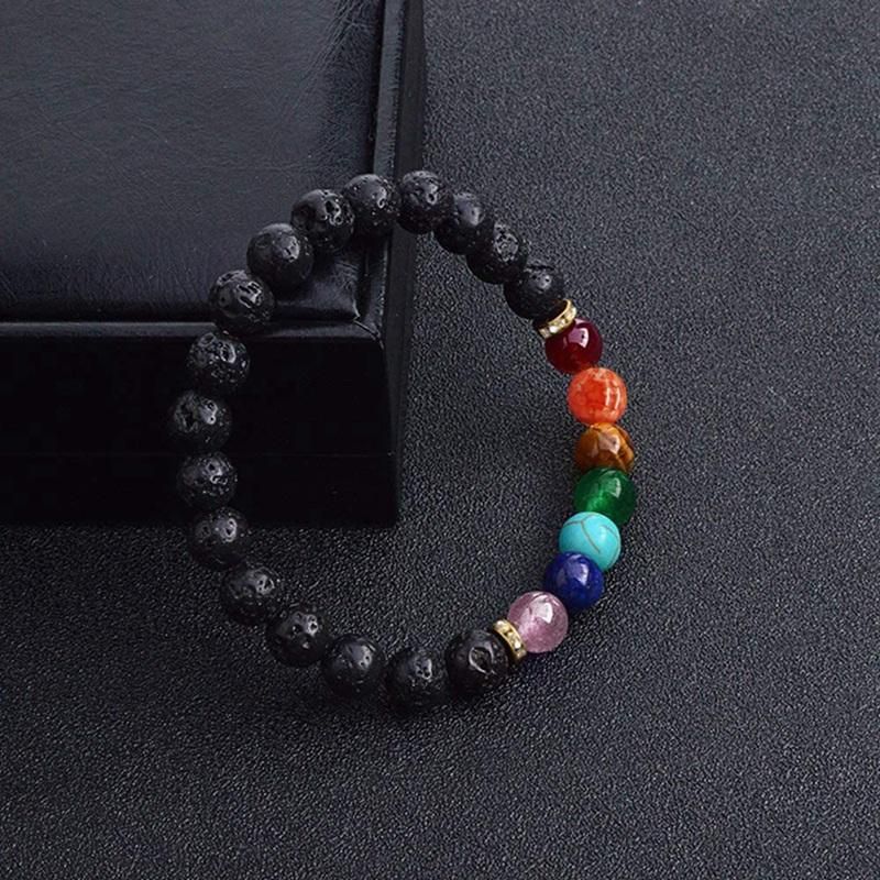 Lava Beads Kit Lava  Rock Beads Chakra Beads Spacers Beads Essential Oils Bracelet Neck Jewelry Making
