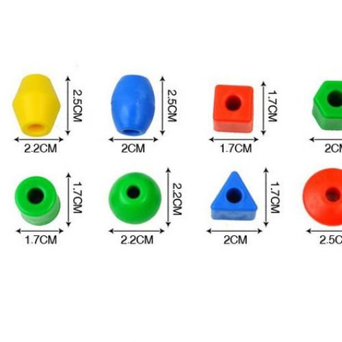 Plastic Threading Beads For Children 3+