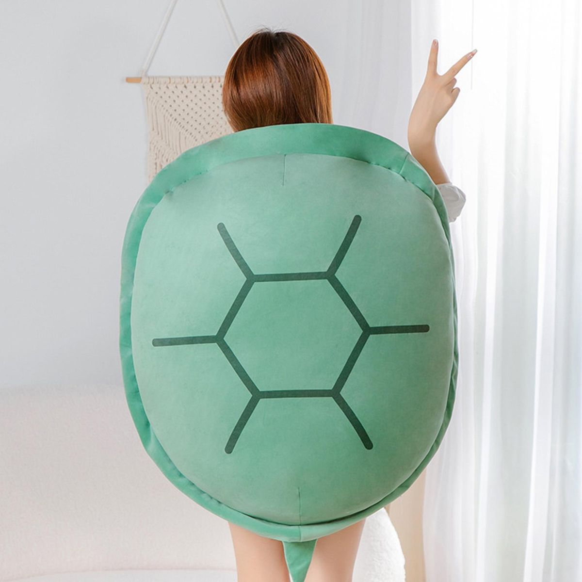 Turtle Pillow Wearable Stuffed Animal Costume Plush Toy Green