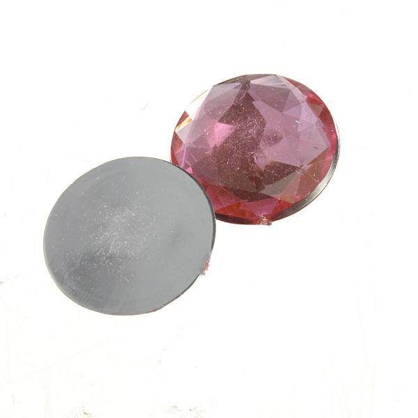 10X Large Plastic Flat Backed Half Round Crystal Gem Rhinestone Cabochon 18 25mm Light Pink 18mm Pink