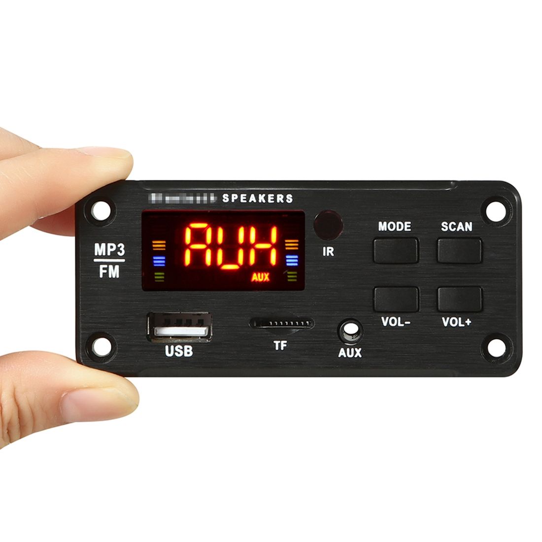 Car 5V Color Screen Display Bluetooth 5.0 Audio MP3 Player Decoder Board FM Radio TF Card USB 3.5mm AUX, With Remote Control