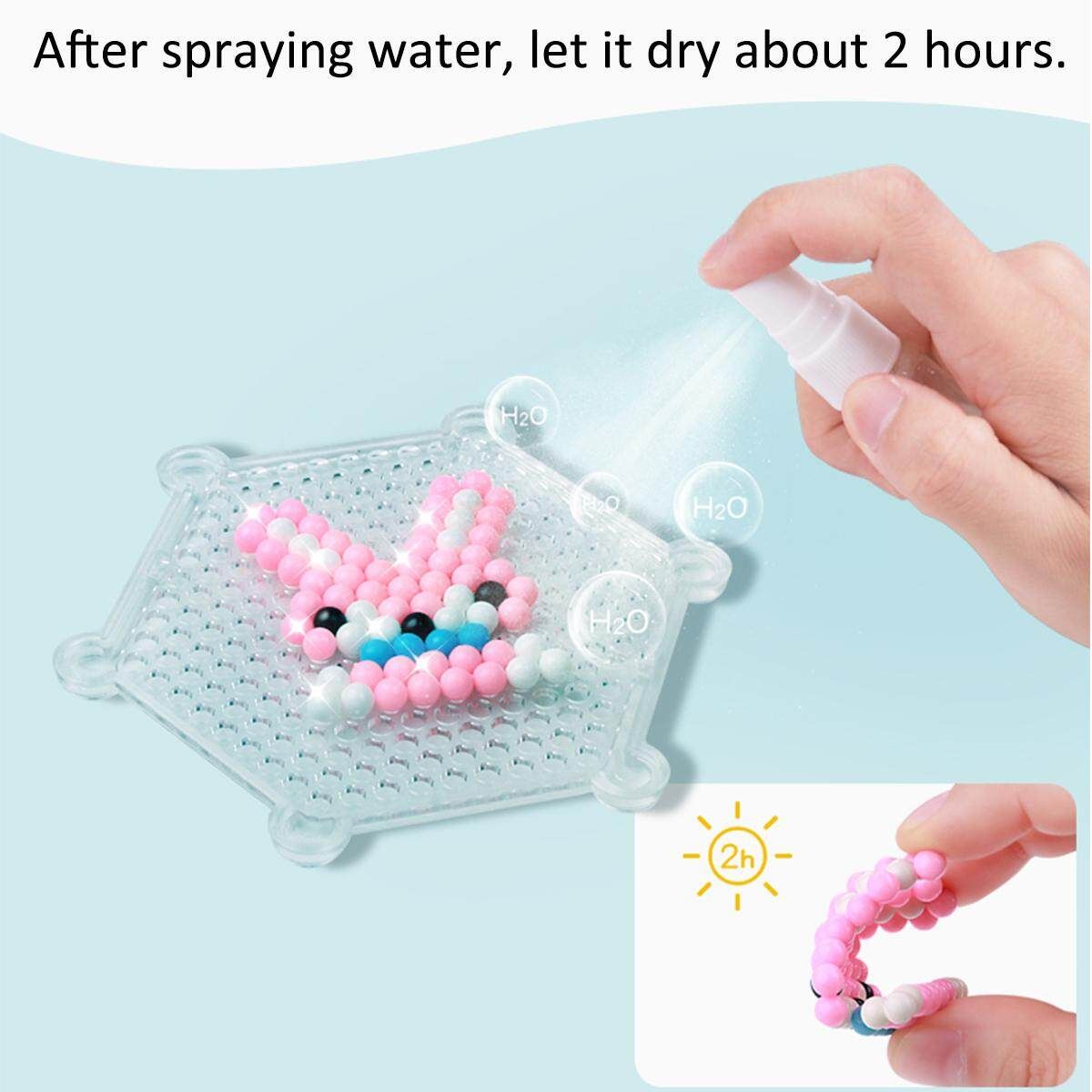 6000pcs DIY Water Sticky Fuse Beads Magic Plastic Toys Funny Kid Craft Xmas Gift