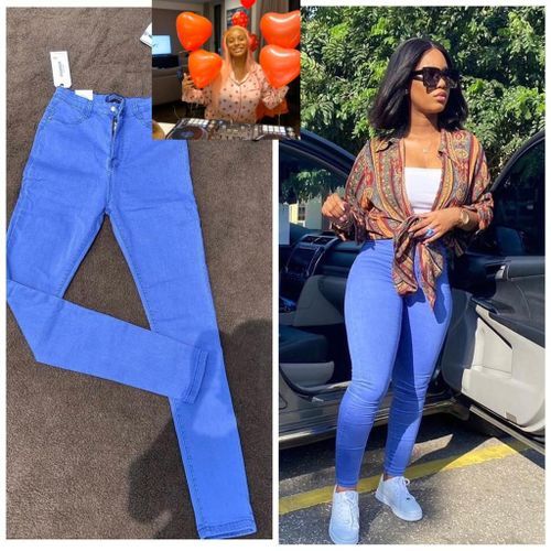 Classic Ladies High Waist  Jean- Light Blue