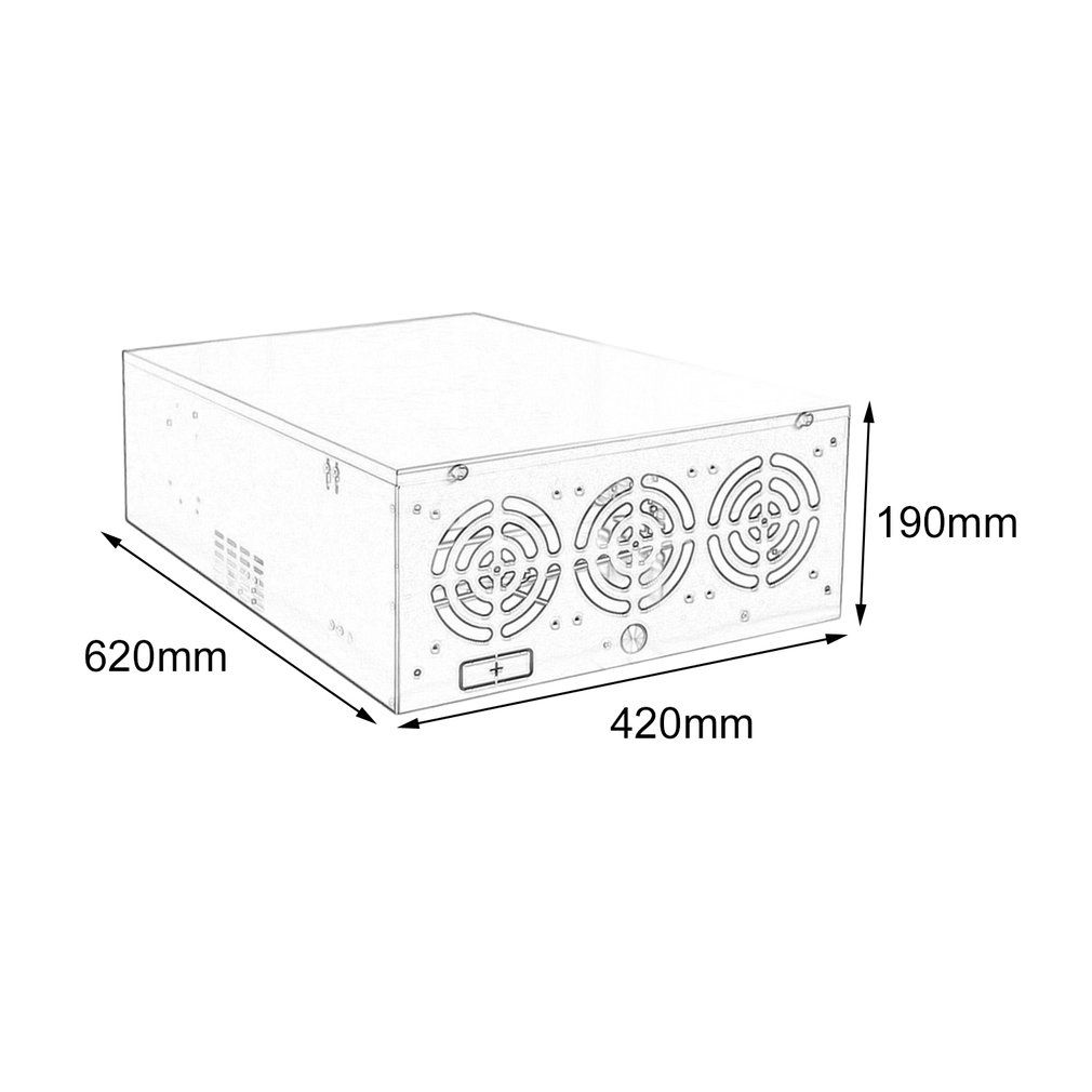 Open Air Mining Frame Rig Graphics Case GPU ATX Fit 6 8