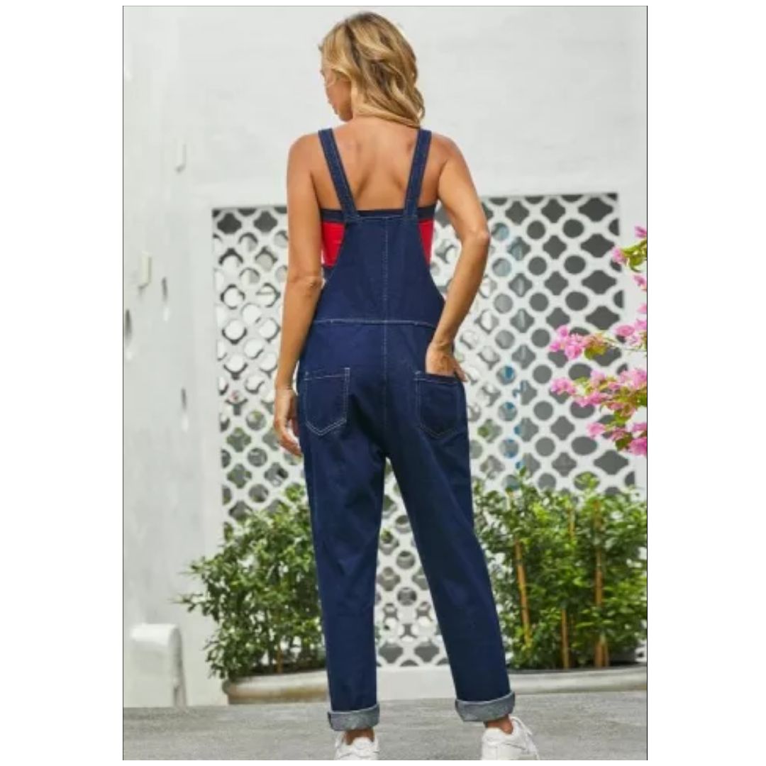 Mfed Grommet Detail Dark Blue Denim Overall