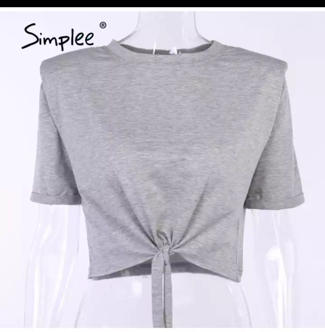 Success Ash Cotton Crop Top