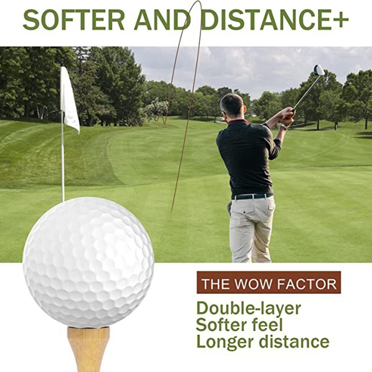 Golf Bag Golf Tool Bag Waterproof Portable Durable Carry Tees Balls Brown
