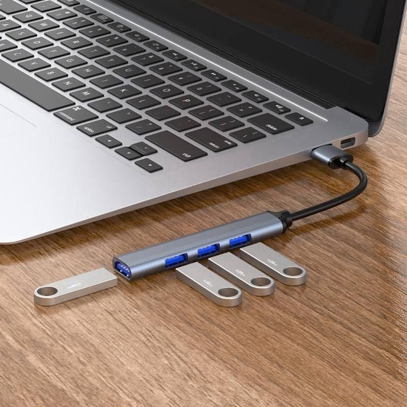 4 Ports USB Hub Splitter Multi Hub USB to USB 3.0 Adapter