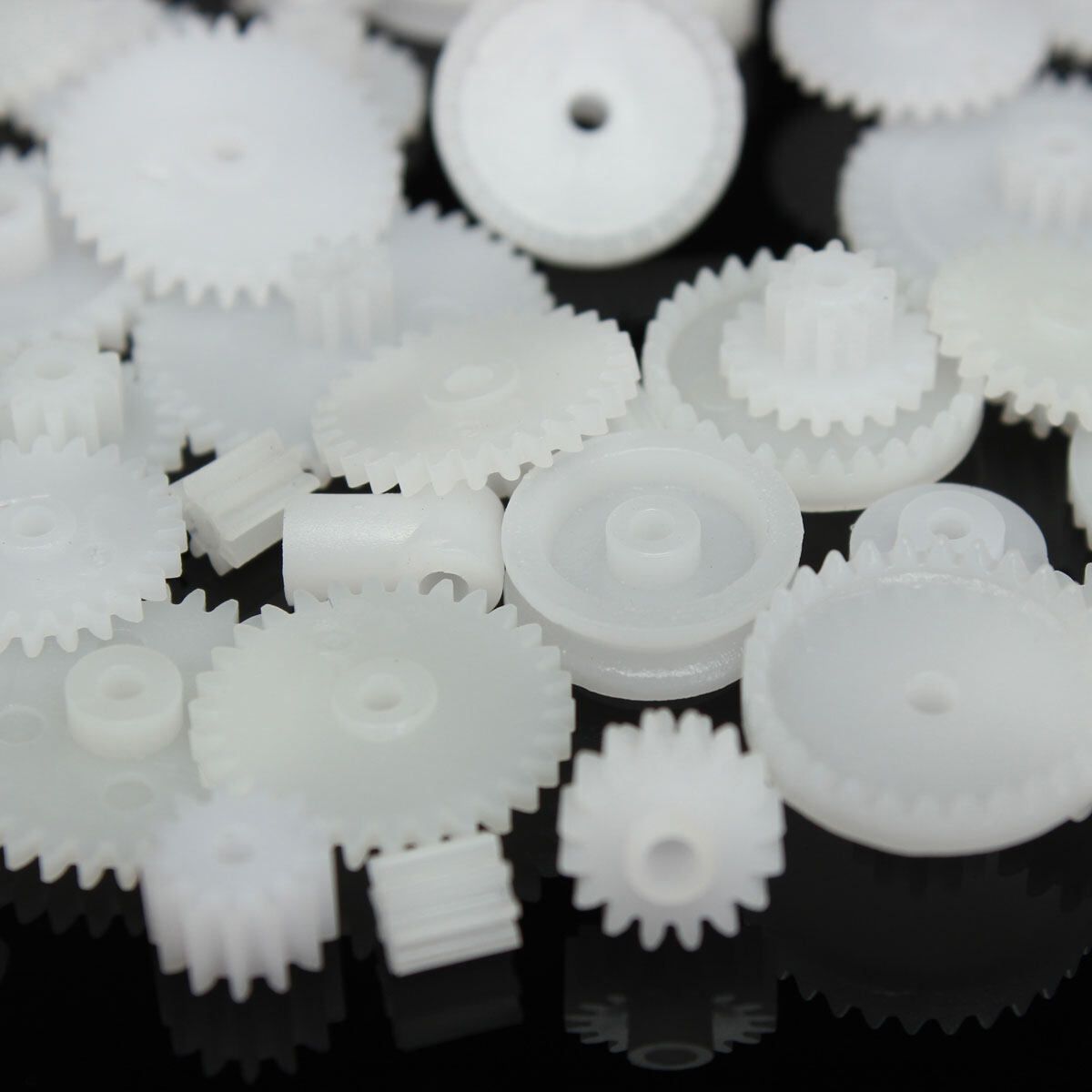 75Pcs Plastic Shaft Single Double Reduction Crown Worm Gears Set For DIY Robot