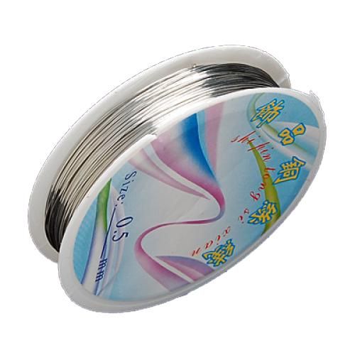 3 Rolls Mix Size Silver Plated Copper Wire Cord For Jewellry Making